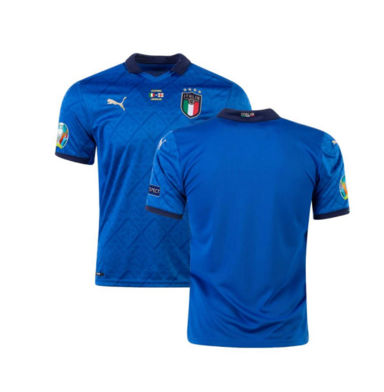 2020 EURO Final Match Version Italy Home Kit Soccer Jersey